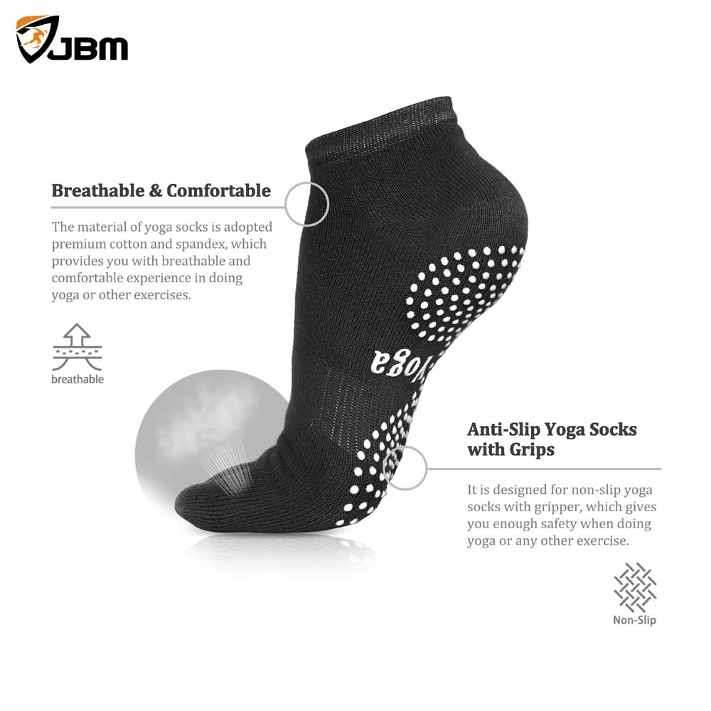 Breathable Unisex Pilates Grip Non Slip Sockss With Anti Slip