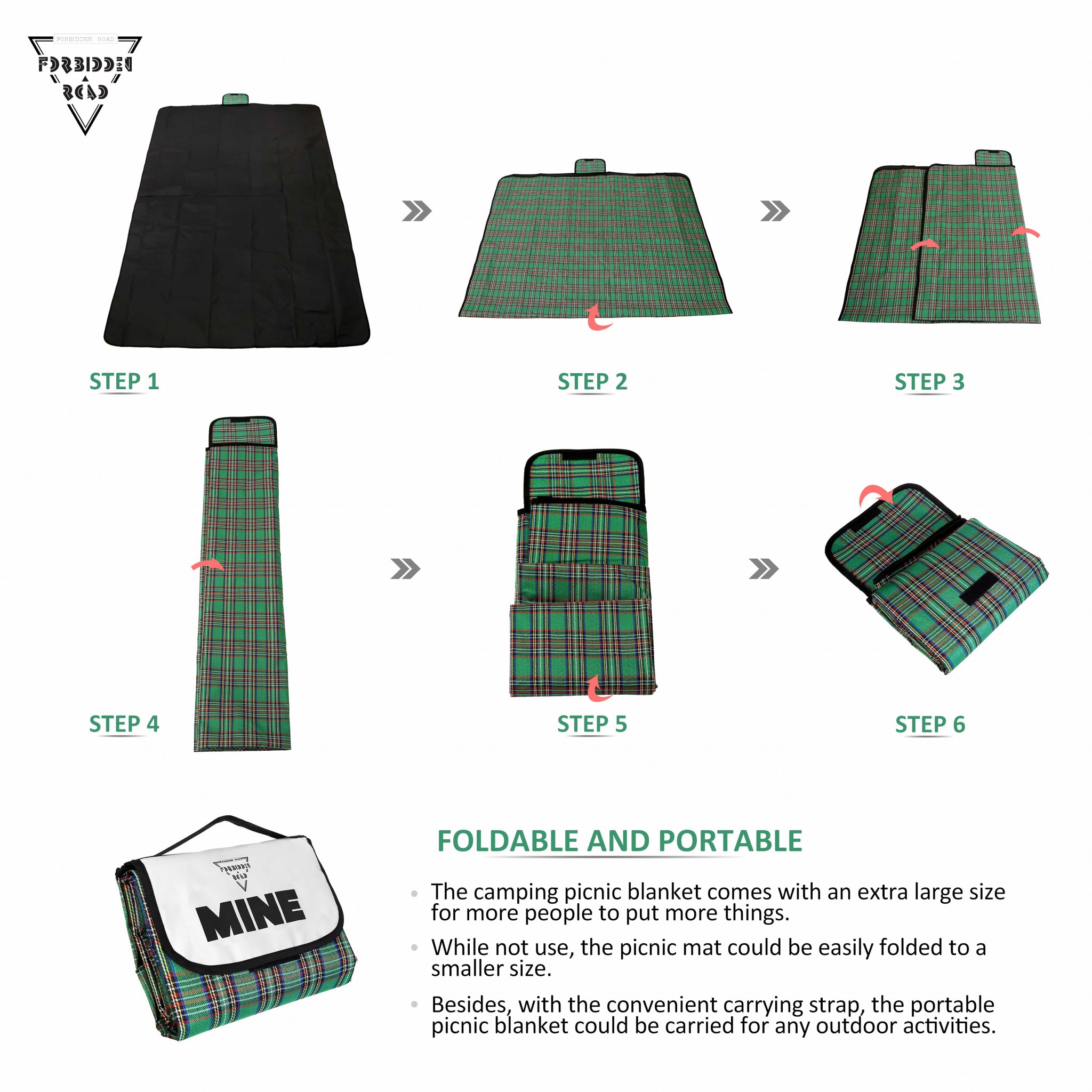 fold up picnic mat